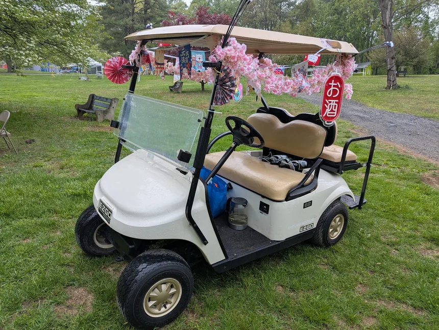 Attitudes on golf carts at Alpha