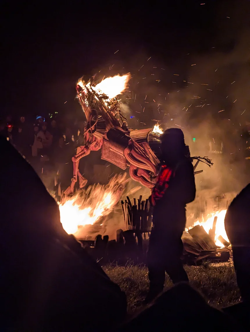 Despite it all, the pony burns